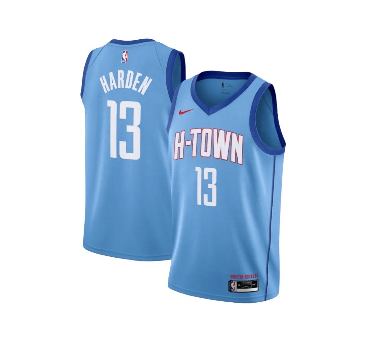 【Used】ナイキ ヒューストンロケッツシティエディションHADEN XL 水色 NWT Size S Houston Rockets NBA Nike Harden H-Town City Ed Swingman