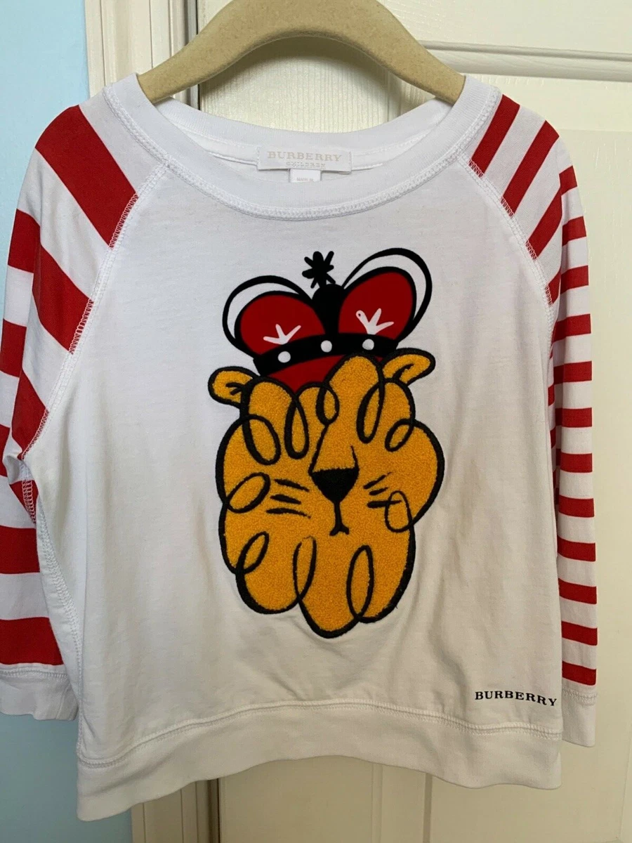 Burberry Children size 4y l/s cotton lion shirt