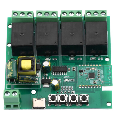 AC110-240V 4-Way Intelligent Bluetooth WIFI Remote Control Relay Switch ...