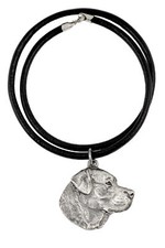 Labrador Retriever - Necklace With Dog, Silver-Plated Pendant for Hundefans, Egg