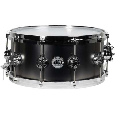DW Collectors Series 6.5x14 Snare - Satin Black Nickel Over Brass- Diecast Hoops