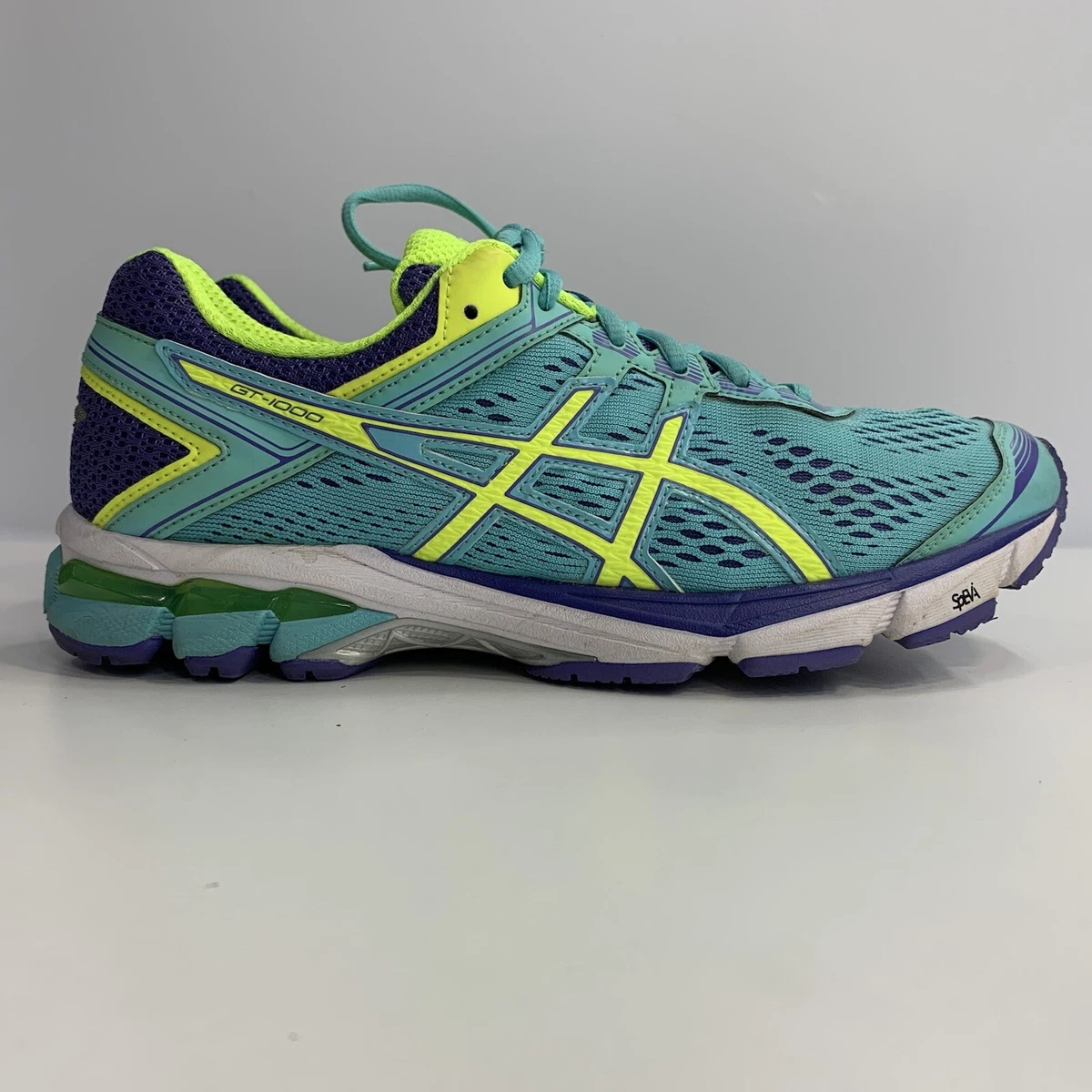 Asics Duomax GT 1000 Running Shoes Blue Green T5A7N Low Top Lace