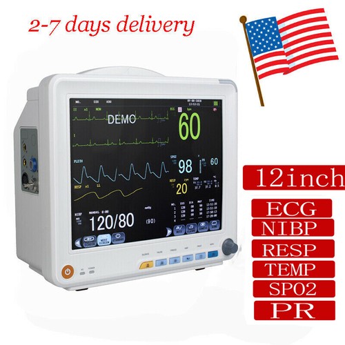 12/8"/Patient Monitor ICU CCU Vital Sign For Hospital ECG NIBP RESP TEMP SPO2 PR - Picture 35 of 43