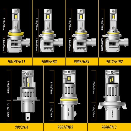 2X AUXITO LED Headlight H11 Low Beam Bulb Canbus Kit 6000K Super Bright Q16 EAK - Picture 10 of 17
