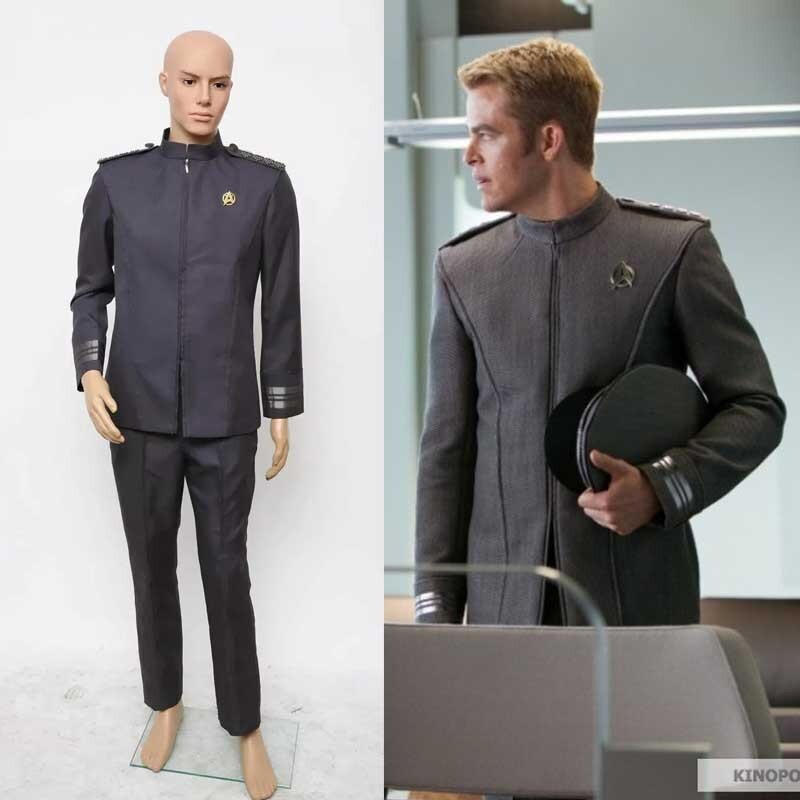 SALE Star Trek Captain Kirk Spock Grau Halloween Cosplay Kostüm Karneval Uniform