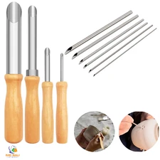 10 Pieces Circular Clay Hole Cutters Carving Tools for Pottery and Sculpture