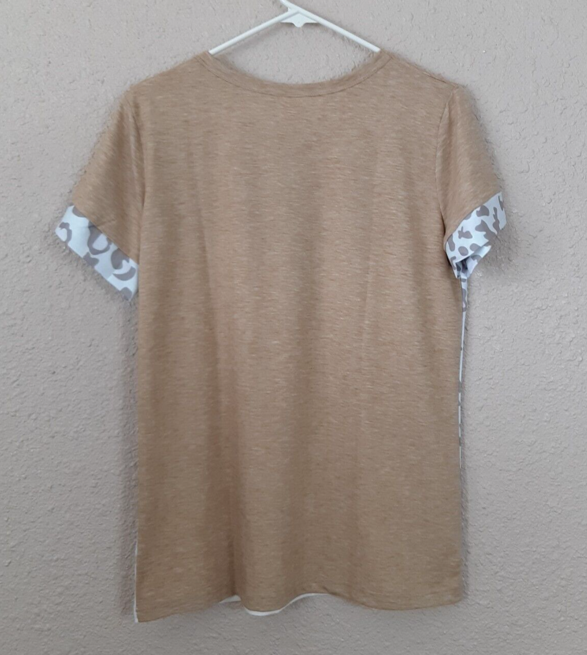 Womens Brown Short Sleeve Top Size Medium New 1F0196 eBay