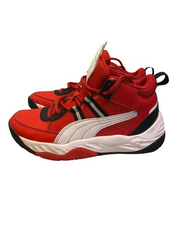 PUMA RARE APEX MID METALLIC GOLD LEATHER 2 STRAP BASKETBALL 