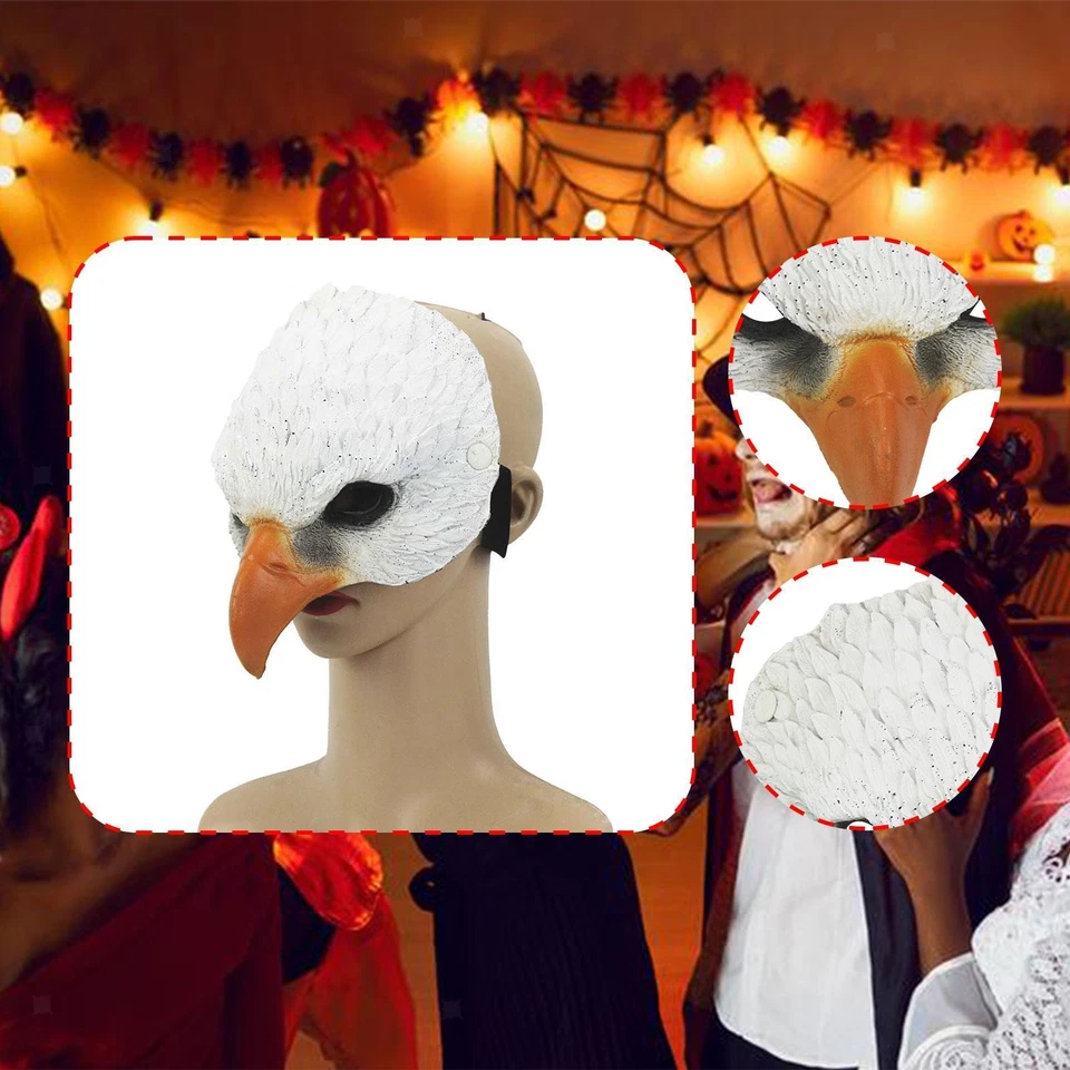 Eagle Head Shaped Mask Costume Prop for Night Club Fancy Dress Roles Playing - Image 4 of 4