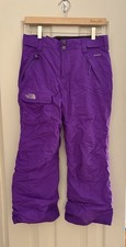 The North Face Girls Hyvent Ski Snow Pants Purple Insulated L 14/16