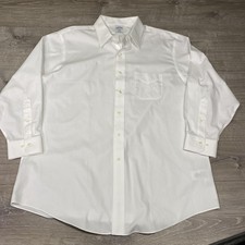 Brooks Brothers Shirt Mens XL White Non-Iron Long Sleeve Button Front Regent