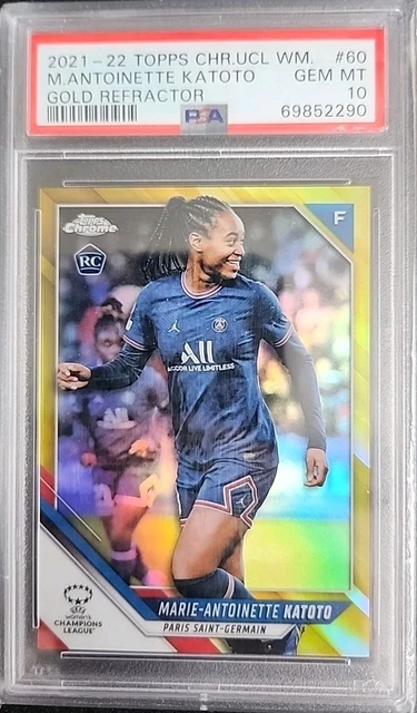 Marie-Antoinette Katoto 2021-22 Topps Chrome Women's Gold Refractor 39/50 PSA 10