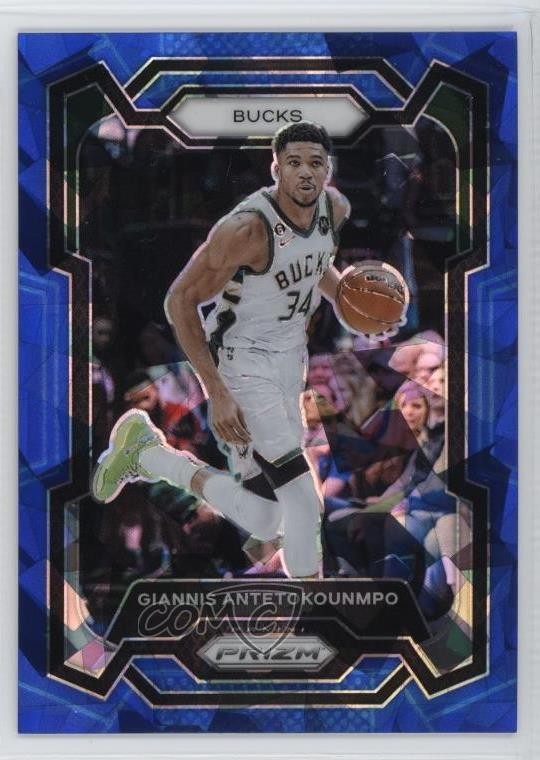 2023-24 Panini Prizm Blue Ice Prizm 84/125 Giannis Antetokounmpo #103 00y3