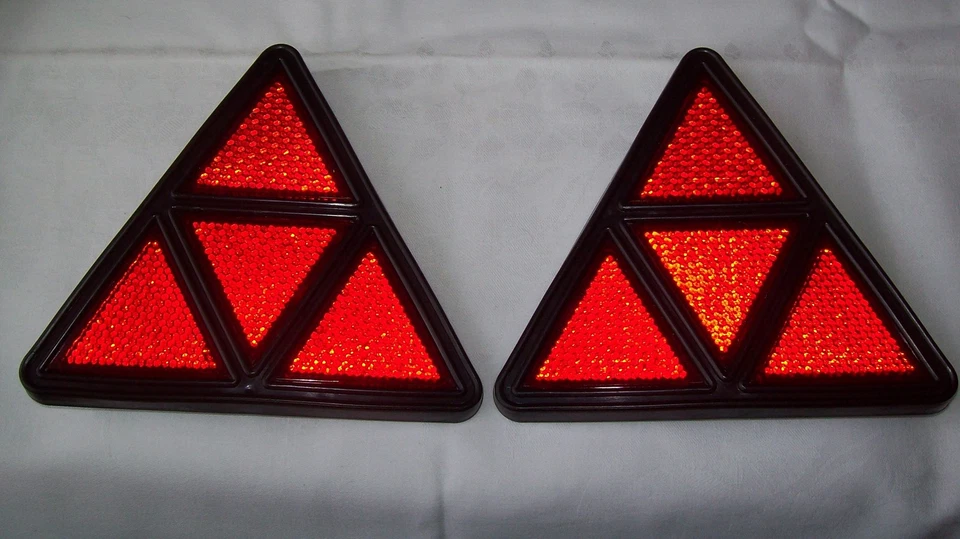 MARKENLOS 1 Set klassische Gummiert Dreiecksrückstrahler Rückstrahler für Anhänger