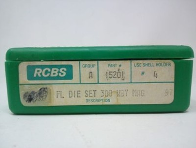 RCBS .300 WEATHERBY MAGNUM, FULL LENGTH & SEATING DIE SET.  PART# 15201.  USED