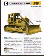 1975 CATERPILLAR "D6C LGP" Crawler Tractor Dozer Brochure Leaflet