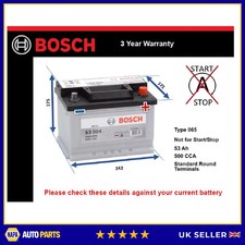 Battery fits AUDI 80 RS2 90 200 80 S2 100 S4 100 80 COUPE Bosch 065 New