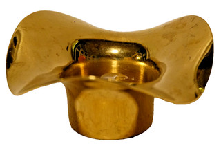 VERY STYLISH GEORG JENSEN GOLD COLOUR WAVY STYLISH METAL COBRA CANDLE HOLDER