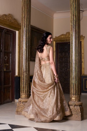INDIAN BRIDAL LEHENGA CHOLI PARTY WEAR CHOLI LEHNGA BOLLYWOOD DESIGNER DRESS EID - Picture 4 of 5