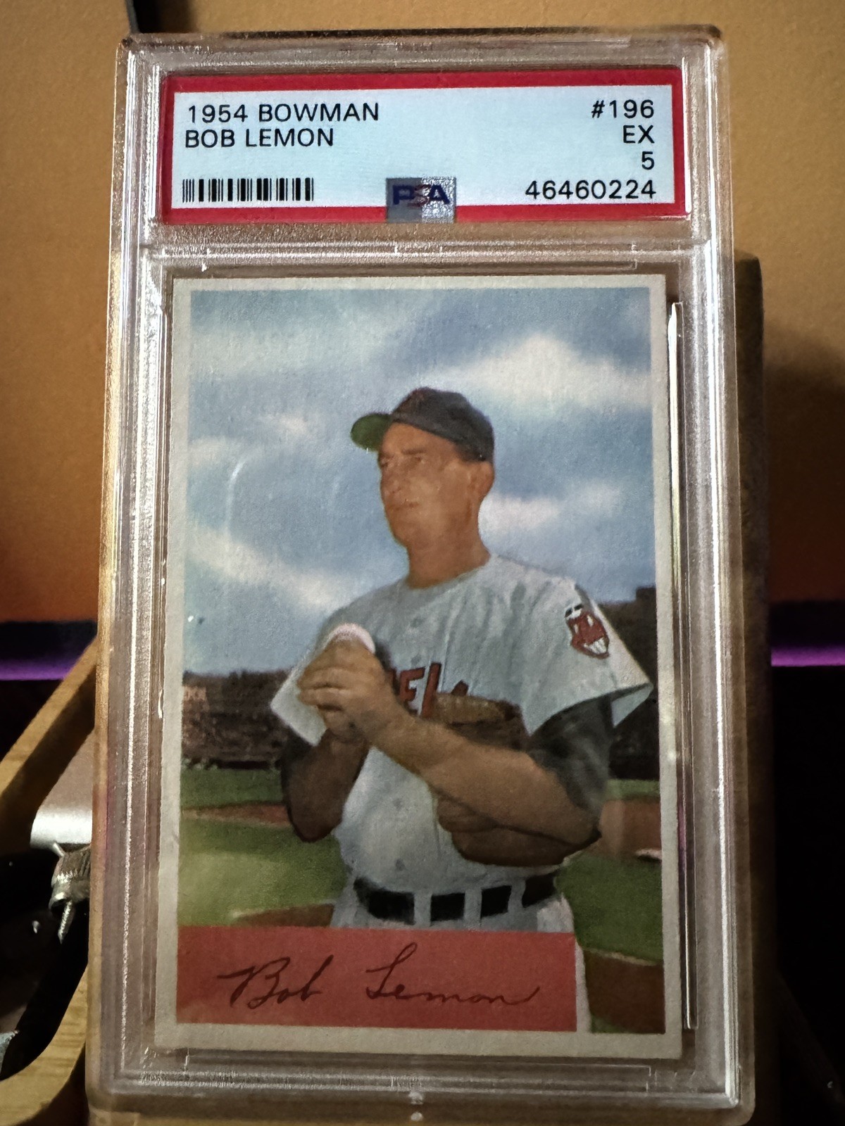 Bob Lemon 1954 Bowman PSA 5 #196 Cleveland Indians