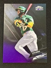 2021 Topps Chrome Black - Elvis Andrus #24 Purple Refractor /150