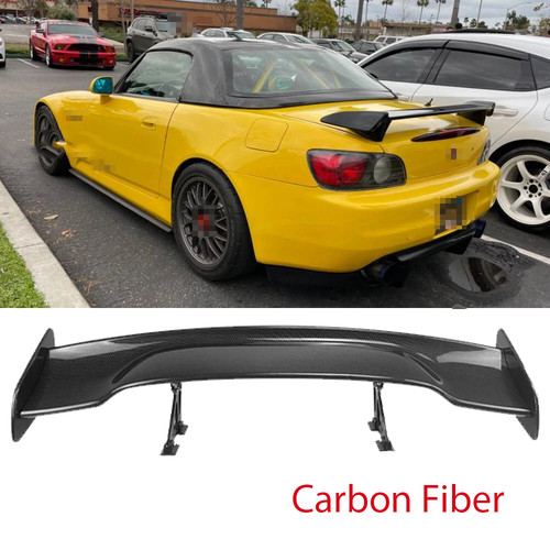 For Honda 2000-09 S2000 Rear Trunk Spoiler Lip Wing Carbon Fiber Upper