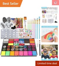Non-Toxic 42 Color Face Painting Kit   Perfect for Halloween  Creative Play