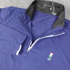 Greyson Sweater Mens XL Blue Tate Mockneck Quarter Zip Pullover Golf Stretch