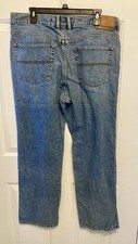 Men  s Tommy Bahama Pants 38 X 32 Blue Denim Jeans 100 Cotton Casual Boot Cut
