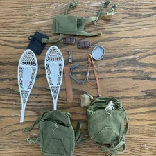 Vintage 1960s Misc GI Joe Soldier Equipment With Flaws Includes 2 Good Belts