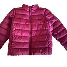 Children's Place Kids Puffer Jacket Magenta Pink Quilted Zip Up Size M 7/8