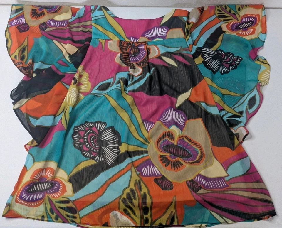 Top para mujer Effortless Style By Citiknits M patrón geométrico multicolor Foto 2 de 4