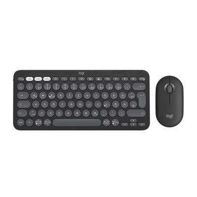 Logitech Pebble 2 Combo Graphite - Multi-Device Bluetooth -Tastatur QWERTZ