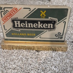 Heineken Imported Holland Beer Breweriana Sign Proudly Served