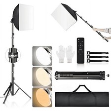 EMART EM-SBK1616-BR 16x16 Professional Softbox Lighting Kit, 85W Dimmable LED,