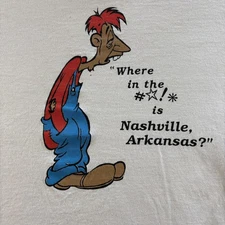 Vintage Nashville Arkansas Shirt Mens XL Funny Graphic Screen Stars USA 90s