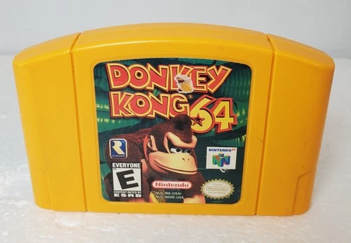 Donkey Kong 64 (Nintendo 64 N64, 1997) Yellow Cartridge ⭐️AUTHENTIC - TESTED✅