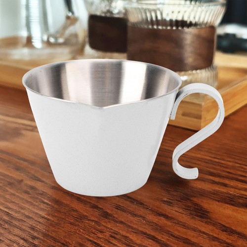 HG Stainless Steel Coffee Measuring Cup Double Scale V Shaped Spout 100ML Milk - Picture 21 of 24