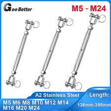 A2 Stainless Steel Closed Body Turnbuckle Jaw & Jaw Wire Rope Rigging Screw 304