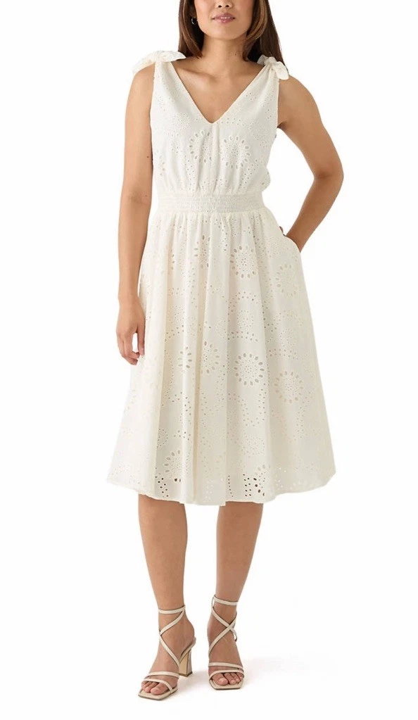 anne klein white and blue stripes bow dress Long Criss-Cross Back Dark Navy Party Dress – misaislestyle