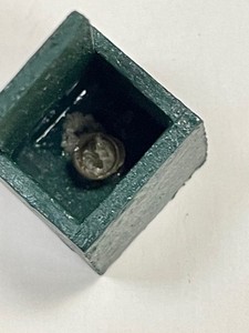 green wooden accessory box or bin for miniatures house 1:24 Vintage and NEW