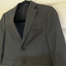 Joseph  Feiss Blazer Jacket Boys Youth Gray Pinstripe Fully Lined Size 12