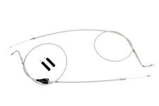 Stainless Steel Throttle and Idle Cable Set Clear Coat +8 in fits Harley Davidso