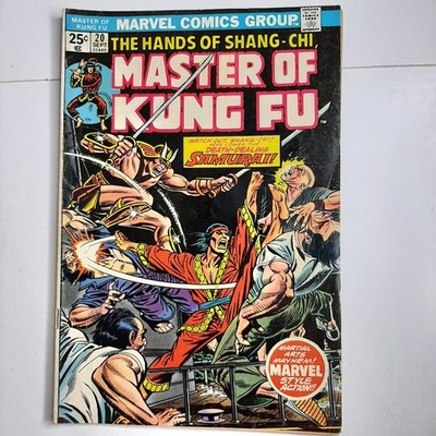 Master of Kung Fu #20 Marvel Comics September 1974 VG Error: No Top Staple