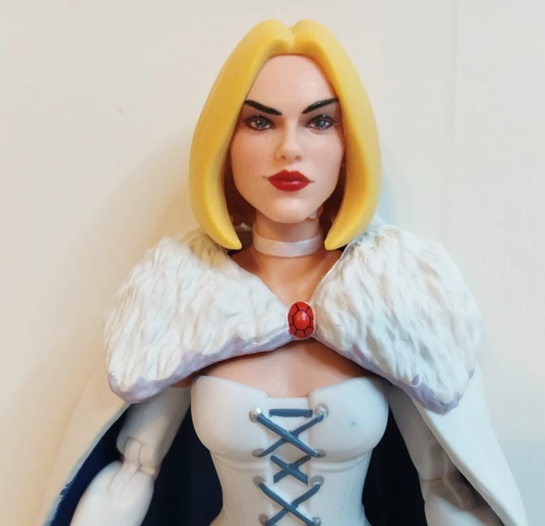 EMMA FROST X-Men '97 Marvel Legends Hasbro Retro Blanco Reina Disfraz COMPLETO Foto 3 de 4