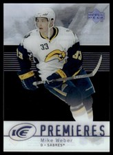 2007-08 Upper Deck Ice PREMIERES ROOKIE Mike Weber Rookie /999 Buffalo Sabres