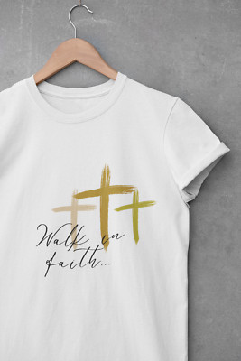 Faith-Inspired Unisex Tee ''Walk by Faith'', Christian Apparel, Inspirational Gift