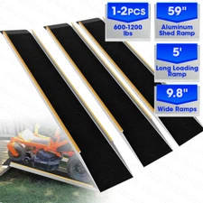 VNN 59" Aluminum Shed Ramps 1/2PCS 5FT Long Loading Ramp for Lawn Mower 1200 lbs