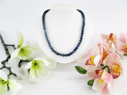 Sodalite - Halskette, echte Natursteine Heilsteine Edelsteine, Modeschmuck - Bild 2 von 8