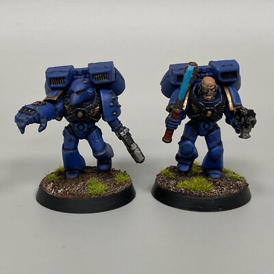 2 JUMP PACK ASSAULT VETERAN LIEUTENANT'S SPACE MARINES WARHAMMER 40K FIRSTBORN